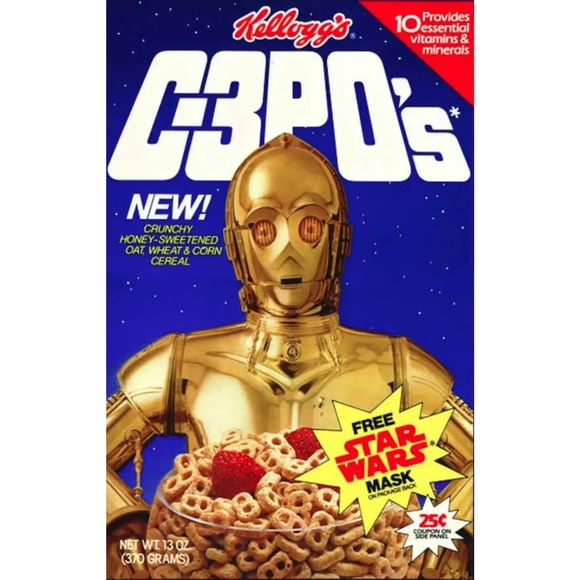 Kellog's Star Wars C3PO's Cereal Box Cover Lithophane Night Light LED - Picture 3 of 10